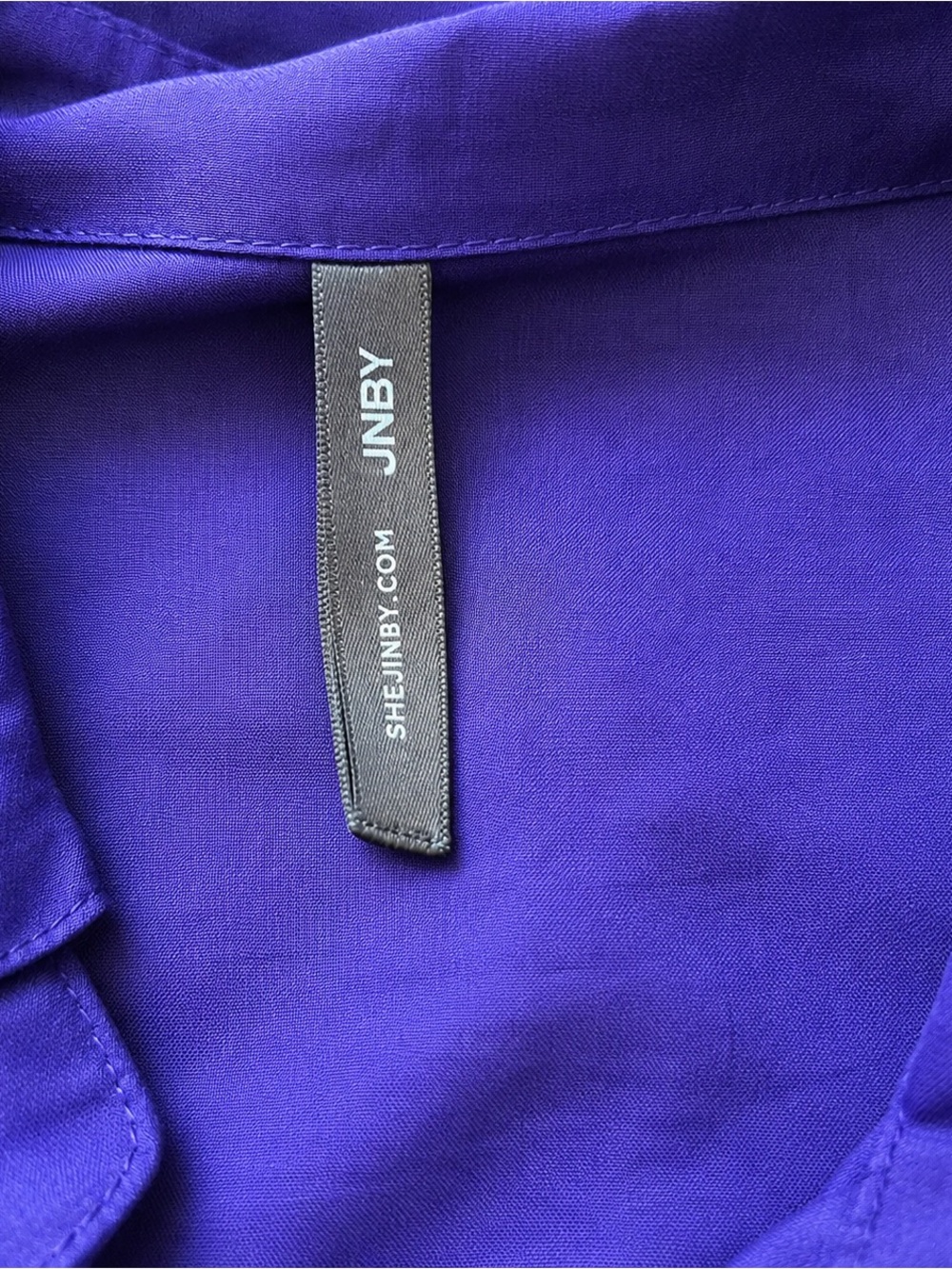 JNBY Purple and Lime Colorblock Button-Front Women’s Shirt Size S - Picture 4 of 6